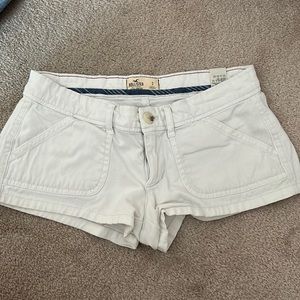 Hollister White Denim Shorts